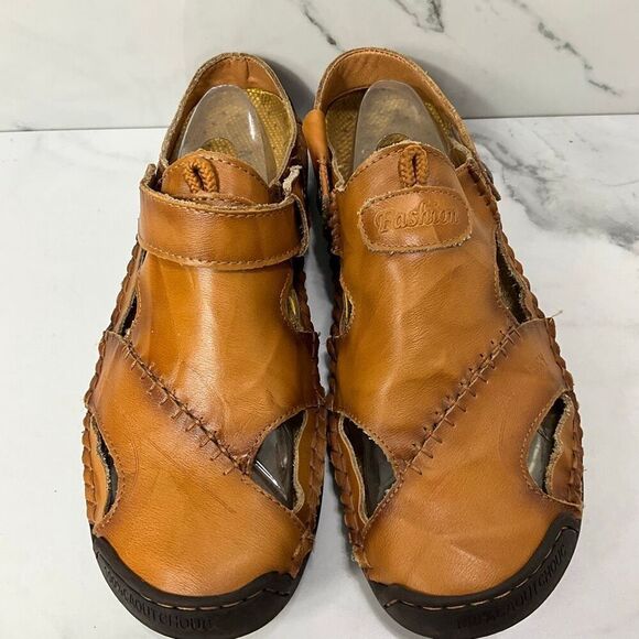 HSY Fashion 100% Caoutchouc Leather Closed Toe Sandals main image 8
